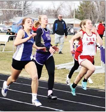 randolph runners distance lead mid way girls backhaus gina keely track recent courtesy action