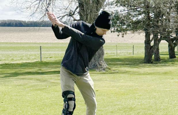 Wausa junior Jake Munter gets ready to hit a golf ball during a recent tournament. He placed 12th individually with a score of 88 on May 1 at the Niobrara/Verdigre Invitational, Niobrara. Courtesy Photo | for the Wausa Gazette